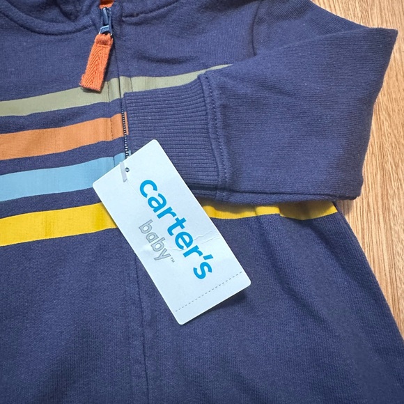 NWT Carters Full Zip Hooded Romper - Picture 5 of 6